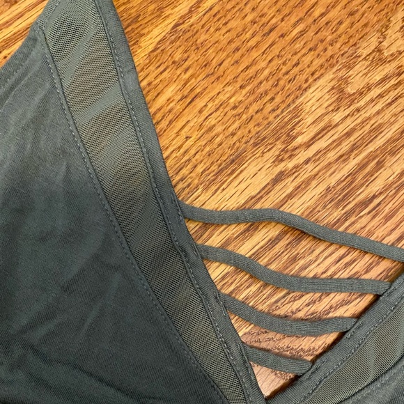 Olive Green AE XL Mesh Detailing Tank Top - Picture 2 of 5